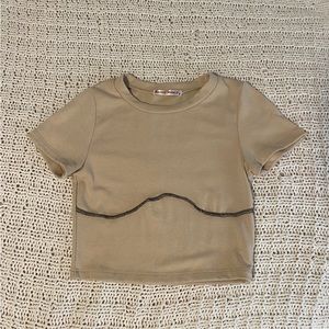 Grey bandit crop top